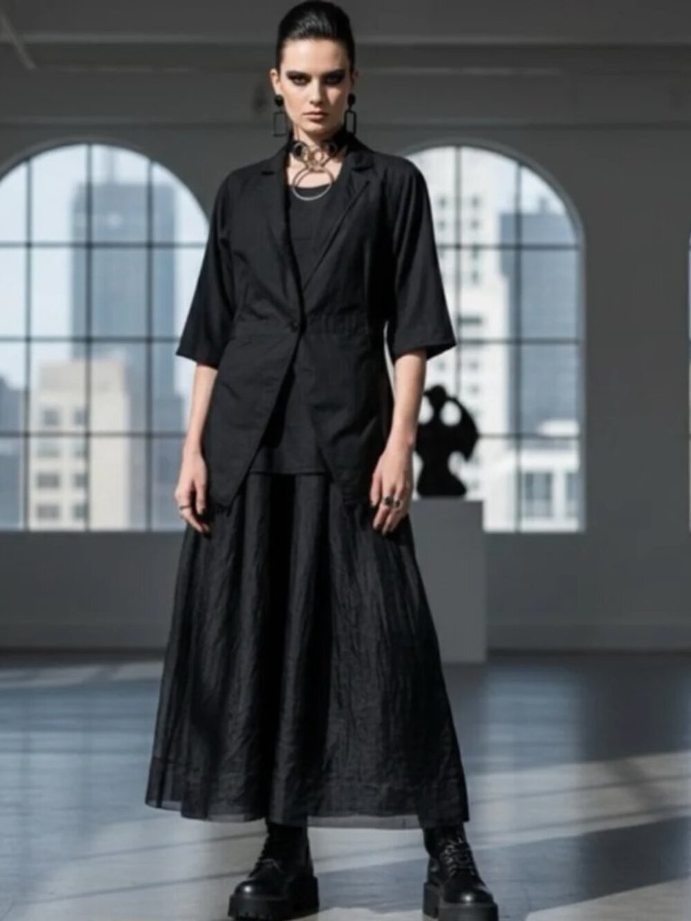 ** Me Forever Avant Garde Black Dress Size M